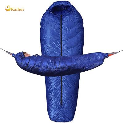 China Envelope type 15 degree ultralight down sleeping bag hammock for backpacking and camping for sale