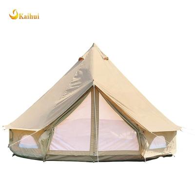 China Breathable Camouflage/Field Play Cotton Canvas Glamping Tent For 4 Person Waterproof Camping, Sleepover Tent For Parties 4M=13ft for sale