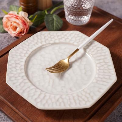 China Disposable White Personal Dish For Restaurants Porcelain Dinnerware+Sets Decorative Luxury Dinner Set for sale