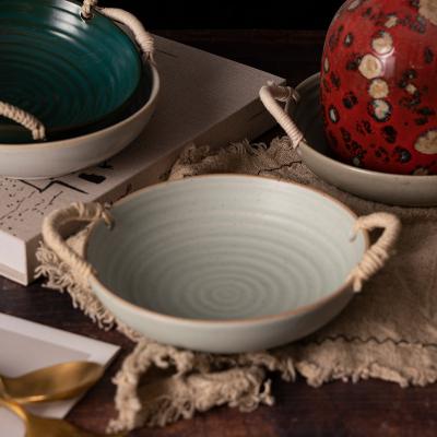 China Disposable Ceramic Bowl Small Vintage Japanese Bowl Set Instant Noodle Bowl Tableware Tableware for sale