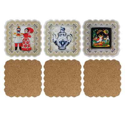 China Viable Decor Cork Mats Placemats Cork Cup Kitchen Table Coasters for sale