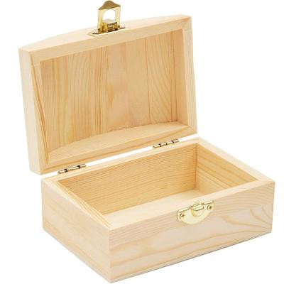 China Custom Handmade Farmhouse Jewelry Case Box Europe Support Specification and Logo Wooden Craft Box Provides Home Storage for sale