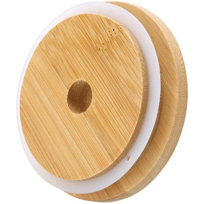 China Pile-proof Manufacturers Professional Customization Solid Wood Various Covers Woodwork Honey Jar Wooden Can Cup Creative Glass Bamboo Lid for sale