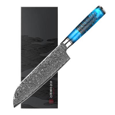 China 7 Inch Kitchen Knife Japanese Style Damascus Steel Viable Knife for sale