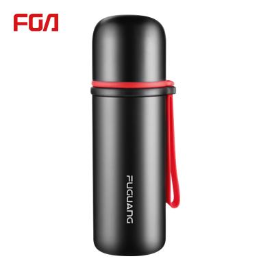 China Viable Fuguang Customized Double Wall Thermos Stainless Steel Water Bottle Vacuum Flask With Handle for sale