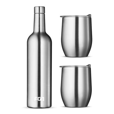 China Fuguang Stainless Steel Double Wall Vacuum Milk Wine Bottle PORTABLE Thermos Insulated Flask for sale