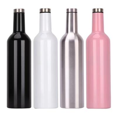 China Fuguang PORTABLE 17oz and 25oz Stainless Steel Sublimation Double Wall Insulator Insulated Wine Bottles for sale