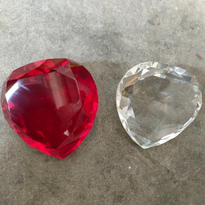 China Red Customized ODM 60mm80MM (China OEM) Logo OEM Heart Shape Photography Decoration Promotion Love Gift K9 Glass Crystal Diamond for sale