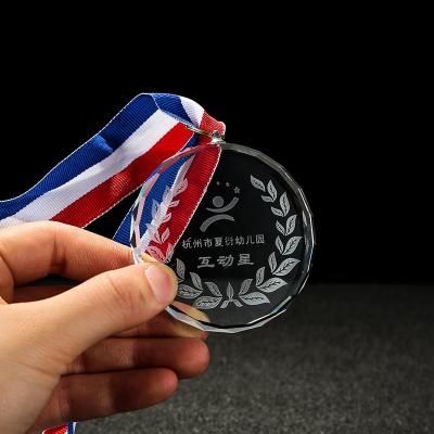 China Japan Wholesale Custom 50mm Metal Medals Round 3d Laser Sports Games Awards Display Actions With Color Printed Ribbon Factory DC-M050 for sale