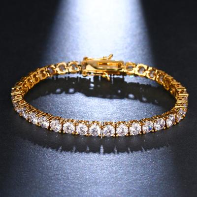 China CLASSIC Luxury Gold Bangle Bracelet 18k Cubic Zirconia Fashion AAA Sparkle Copper Micro-inlaid Zircon Bracelets&Bangles for sale