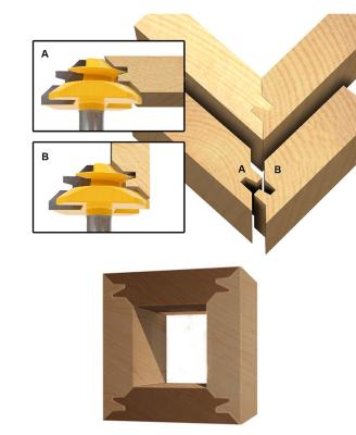 China Fast Delivery 1/4 Shank Carbide 45 Degree Lock Miter Router Bit 1-3/8 2