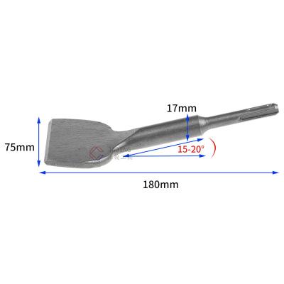 China High Quality Masonry Demolition Woodworking 40cr Steel Chisel Bit 75*180mm Bent Chisel Bits for sale