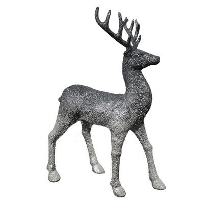 China YIXING Silver 3D Christmas Reindeer Hanging Halloween Decorations/Party Ornaments Christmas Decoration Plastic Christmas Deer Ornaments Indoor Deer Ornament for sale