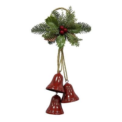 China YIXING Factory Price Direct Christmas Design/Wrought Iron Ornamental Custom Halloween/Party Decorations Ornaments Jewelry Decoration Christmas Red Bell Ornament for sale