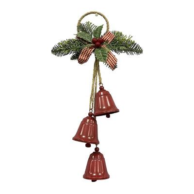 China YIXING Various Size Christmas Decoration/Easter Ornament Unbreakable Christmas Halloween Decorations/Party Ornaments Red Metal Christmas Bell Pendant For Christmas for sale