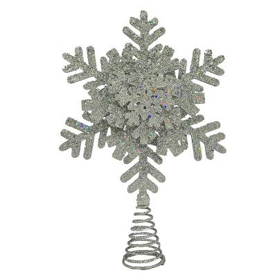 China YIXING Christmas Baubles DIY Christmas Tree Top Outdoor Stand/YIXING Christmas Halloween Decorations/Party Christmas Tree Glitter Attractive Silver Snowflake Tree for sale