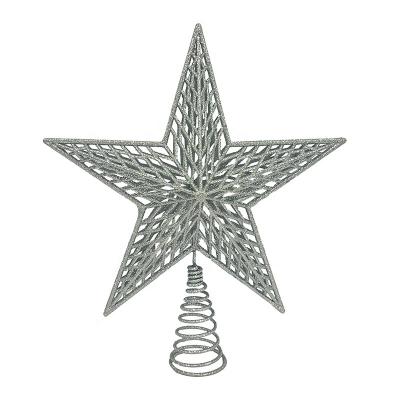 China Iron Star Christmas Tree Topper Glitter Star For Christmas Topper Decorations/Star Halloween Decorations/Exquisite Festive Five-pointed Tree Ornament Party for sale