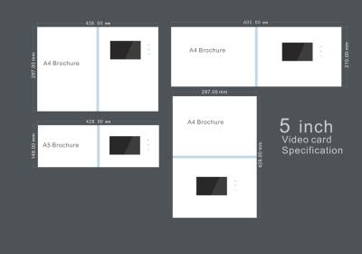 China Helligkeit Werbung LCD-Videobroschüren-400cd für Geschäfts-Geschenk PH502 zu verkaufen