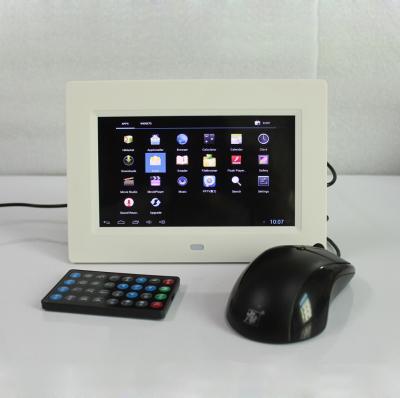 China Touch Screen 7 digitaler Bilderrahmen Zoll-1024x600 WIFI zu verkaufen