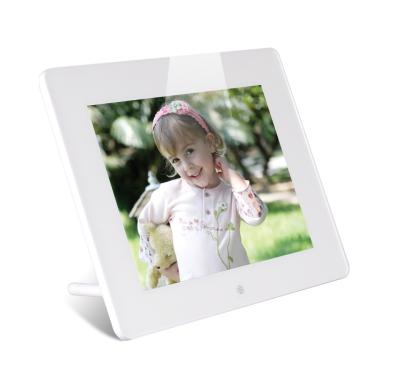 China Custom White 8 Inch HDMI LCD Digital Photo Frame With Calendar Auto On/Off for sale