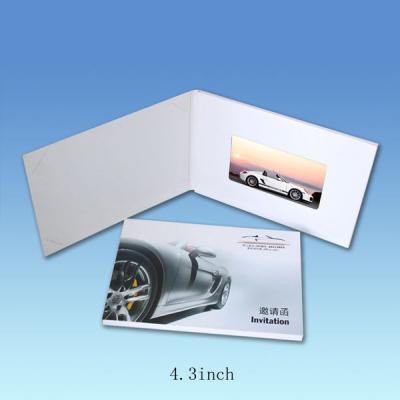 Chine Cartes de voeux visuelles faites sur commande de cadeau de 4,3 pouces à vendre