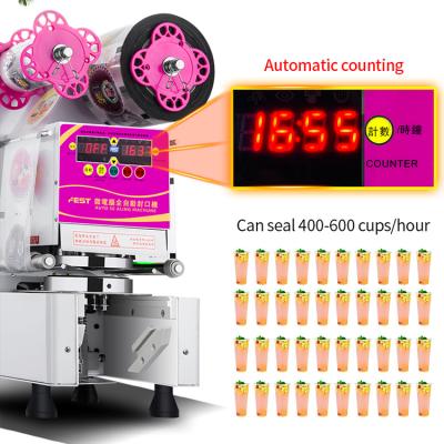 China Automatic FEST induction food film sealing film plastic boba cup seam sealing machine boba tea machine for sale