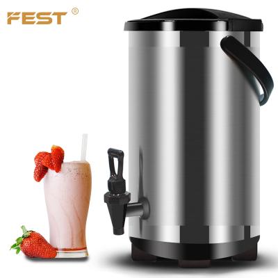 China Portable FEST bubble tea s/s thermal insulation barrel insulated bucket supplier with with temperature display for sale