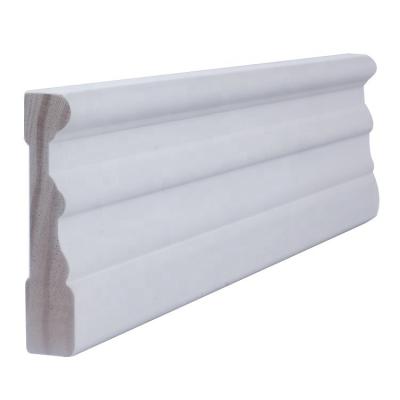 China Hotel White Gesso Primed Finger Radiata Common Pine LVL Wood Baseboard Skirting Door Window Wrap Colonial Architrave Molding for sale