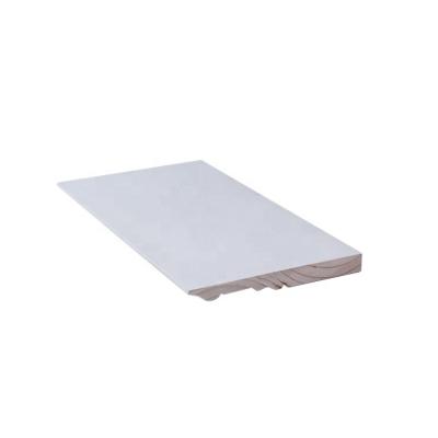 China Hotel Decorative White Gesso Primed Finger Radiata Common Pine LVL Wood Floor Skirting Skirting Colonial Architrave Molding for sale