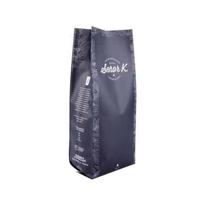 China Customized Printing Coffee Bean Matt BlackSide Gusset Matte Coffee Moisture Proof Bag for sale