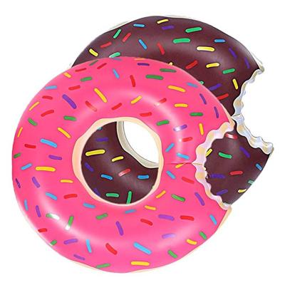 China Inflatable Floating Toys 60cm-120cm Cute Design Adult Baby Inflatable Donut Pool Floating Safe Swim Ring for sale