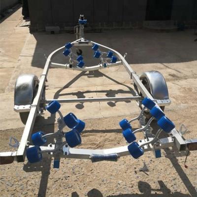 China Trailer Axle Galvanized Fiberglass Boat Trailer Single Boat Trailer Galvanized Boat Trailer for sale