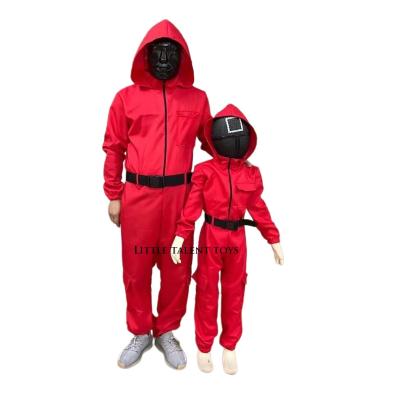 China Nylon squid game costume for adults and children squid game costume squid game cosplay clothes for sale