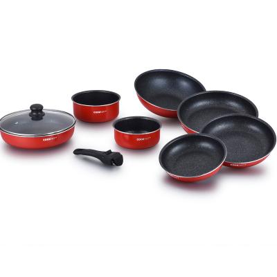 China Pots and pans with removable aluminum pots and durable aluminum pans non stick pan cookware with removable for sale