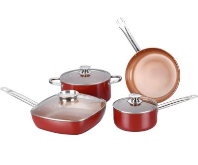 China Sustainable Hot Sale Amazon Cookware Induction Kitchenware Non-Stick Aluminum Sets for sale