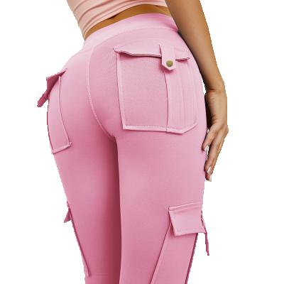 China 2021 New Design High-waisted Multi-pocket Breathable Military Uniform Yoga Pants for sale