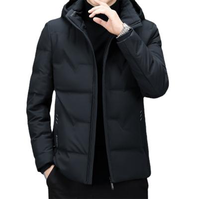 China Waterproof 2021 Winter New Men's Down Jacket Men's Casual Thick Mid Length Hooded Thick Warm Jacket for sale