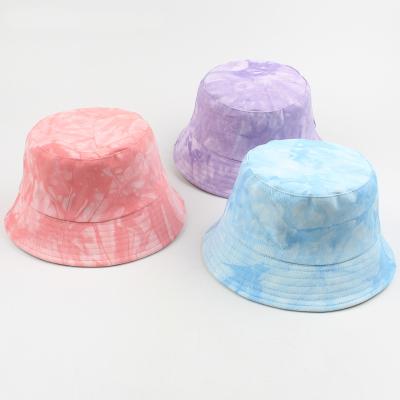 China Fashion \Comfortable Multi Tie 100%\Durable Double Layer Cotton Spring Fashion Tie Dye Reversible Color Bucket Hat Die Busket Hats Fit For Most for sale