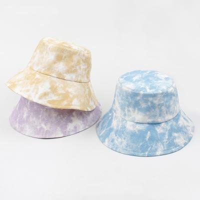 China Fashion\Cozy Hot Selling Colorful Custom 100%\Durable Bucket Hat Summer Cotton Bucket Hat Wholesale Simple Tie Dye for sale