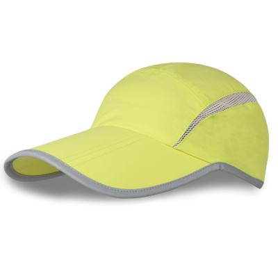 China Breathable Dry Brim JOINT Folded Material Blank Hat Cover No Logo With Reflective Trim for sale