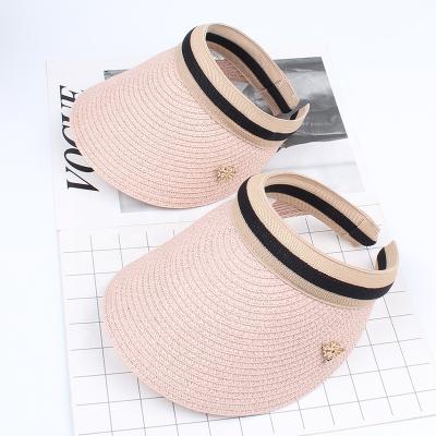 China Hot Sale 100% High Quality Paper Canopy Summer Visor Paper Braid Sun Foldable Straw Hat for sale