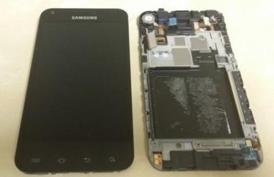 China 800x480 Samsung LCD Screen with frame For S2 i9100 LCD With Digitizer Black for sale