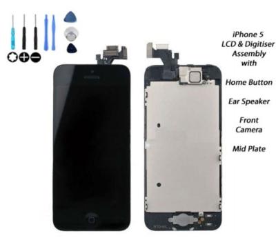 Cina Lo schermo LCD di IPS Iphone per il LCD di Iphone 5G con il convertitore analogico/digitale con le parti annerisce in vendita