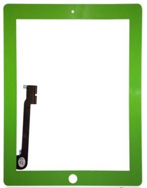 China High Definition Ipad 3 Digitizer / Touch Screen Green 9.7 Inches for sale