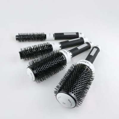 China Home Super Ceramic Round Boar High Quality Nylon Bristle Styling Hair Brush for sale