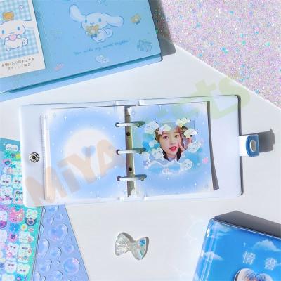 China Custom Cloth Print Mini Cover 3inch Collect Book Photo Small Polaroid Album Comic Cartoon With Button for sale