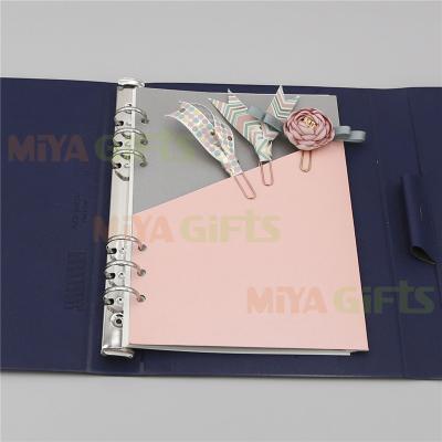 China Magnetic Custom Color Deep Glitter Cardboard Planner Inner Pocket Glossy Journal Paper Card Slot for sale