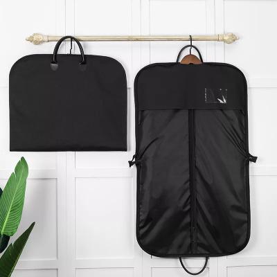 China Storage own brand Logo Printing on dress cover luxury garment bag with pp non woven fabric hotel suit cover for sale