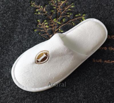 China Disposable Cotton Terry Slippers Logo Personalized Wholesale Luxury Cheap OEM Home Hotel Room Spa Guest Room Disposable Cotton for sale