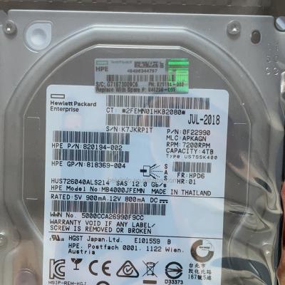 China NEW original HPE 846263-B21 846290-001 4TB 4T SAS 12G 3.5 BULK HOURS 0 hard drive 1pc for sale